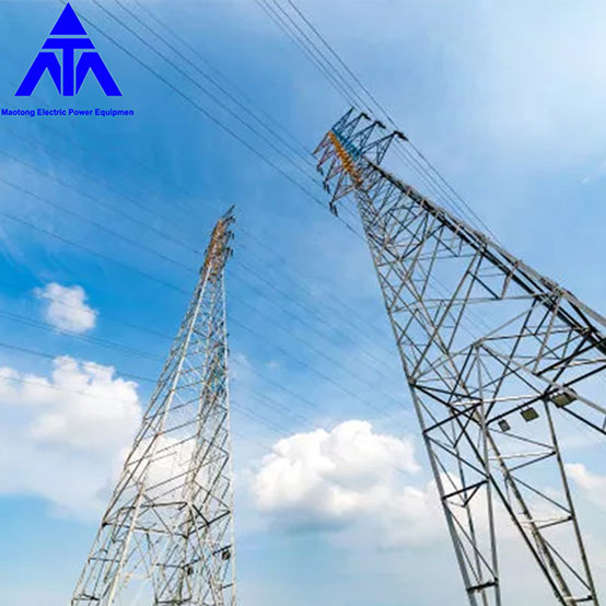 Angulus Galvanized 66KV Steel Distribution Electric Power Tower