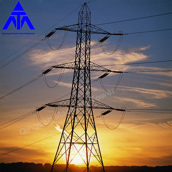 Electrical Steel Tangent Suspensio Electric Line Tower